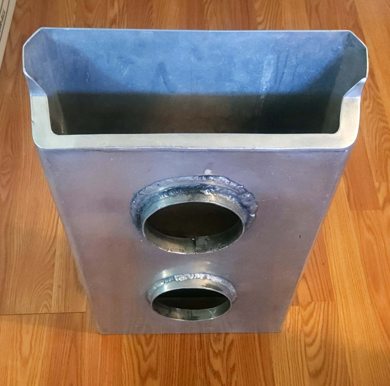 Vintage Polished Aluminum Dual Carb Drag Race Scoop Boat Hot Rod Holley 4150 NR!