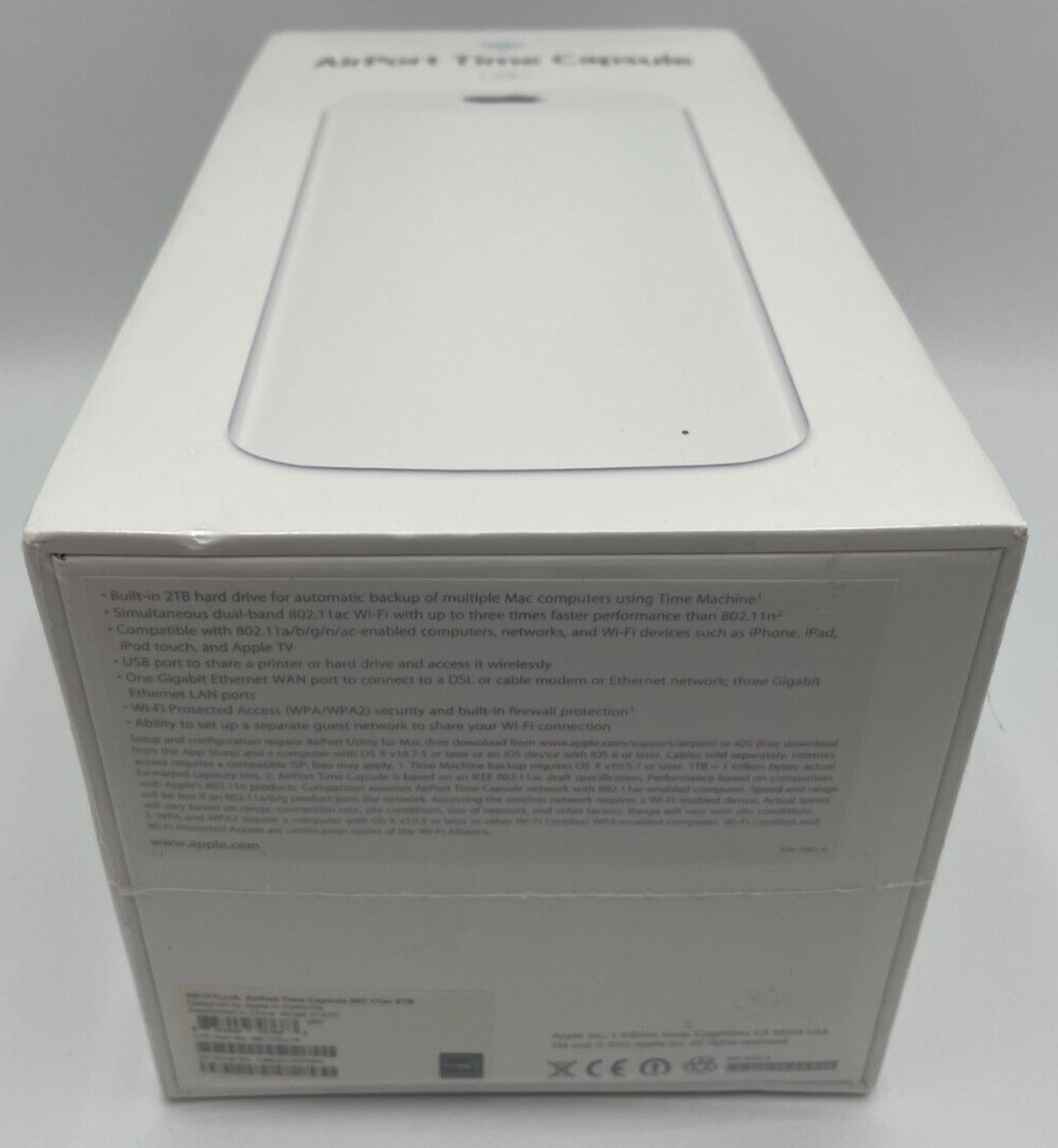 Apple AirPort Time Capsule 2TB External Hard Drive A1470 Factory Sealed