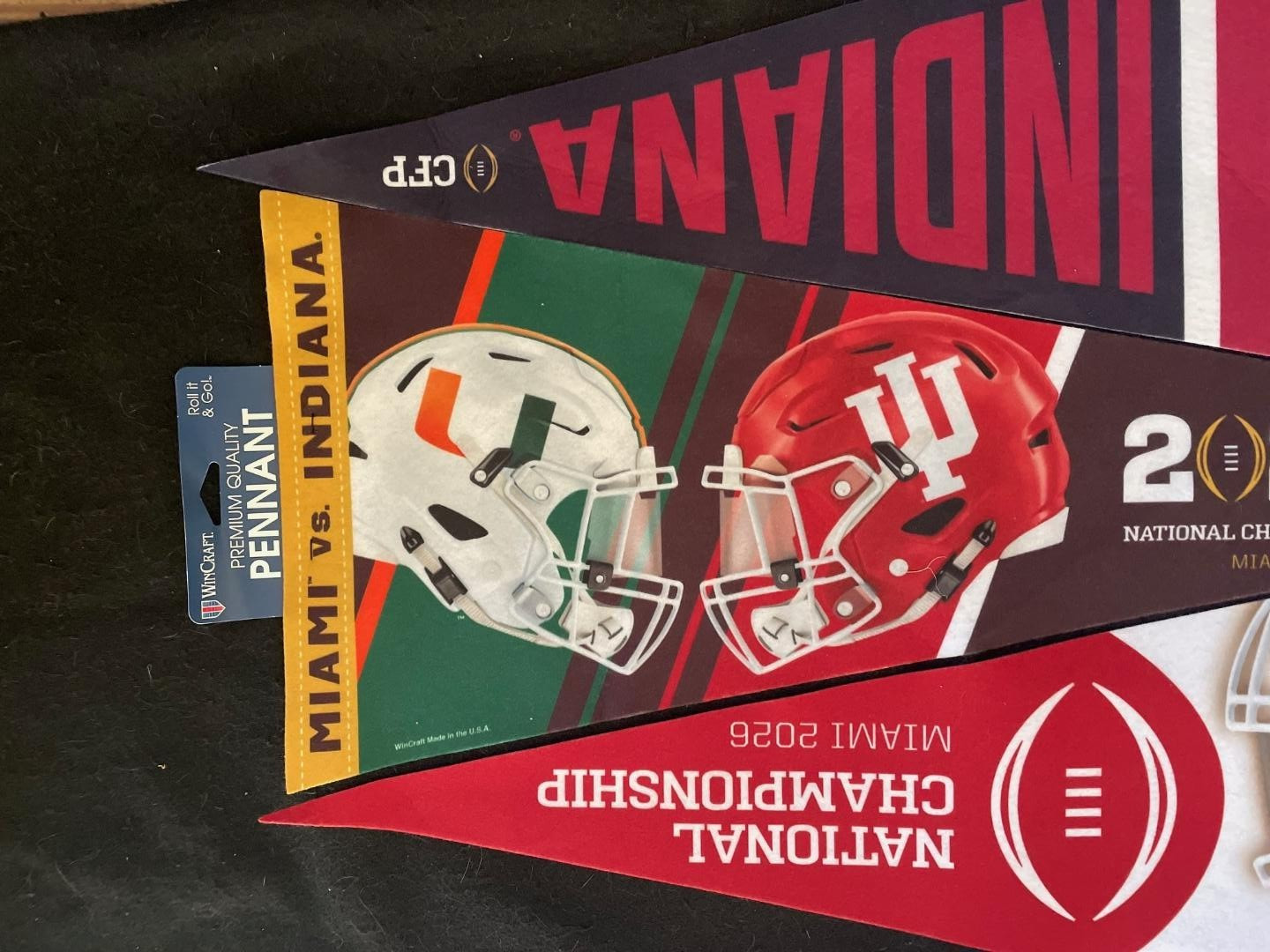 2026 CFP College Football Championship Indiana Hoosiers Three Pennant Package