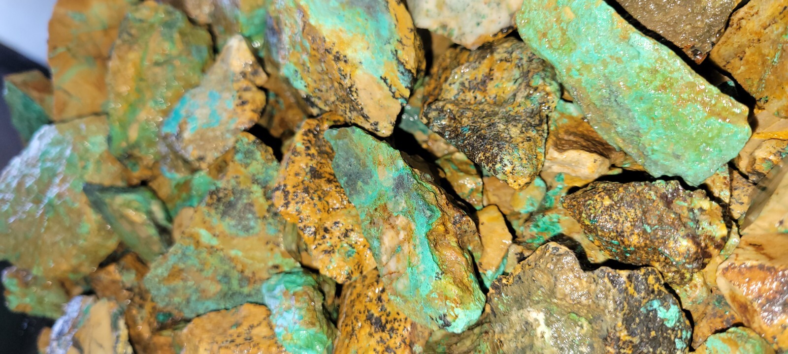 Natural Turquoise Rough Blue Silver Mine, Lone Mountain District NV - Half Pound