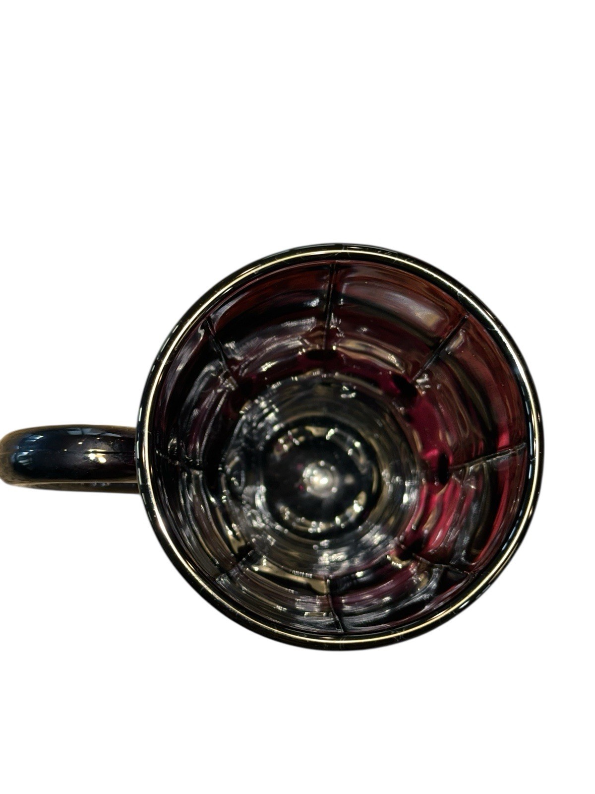 New Martinsville Moondrops Black Amethyst Glass Art Deco Cocktail Shaker Pitcher