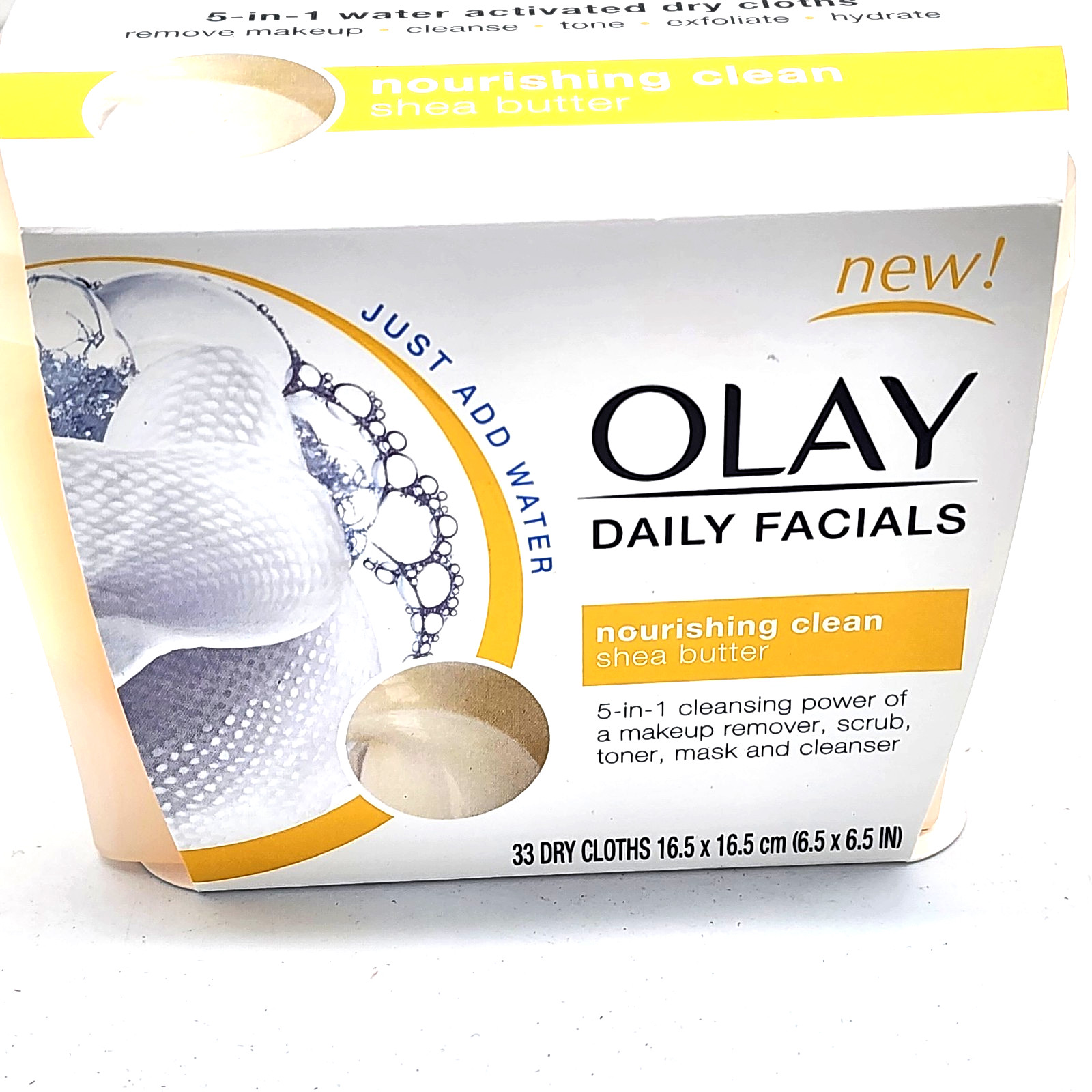 2 OLAY Daily Facials Nourishing Clean 5-in-1 Water Activated 33 Dry Cloths RARE
