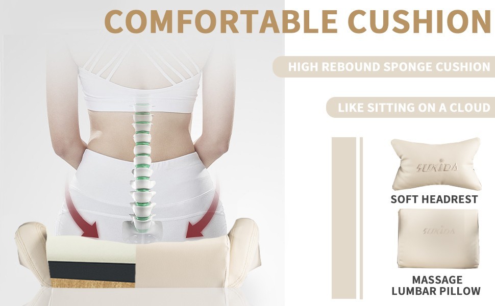 Gaming Chair with Footrest Ergonomic Computer Chair Massage Lumbar Cushion