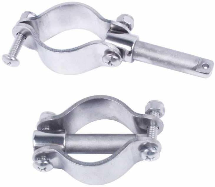 2X Boat 316 Stainless Steel Rowlock Side Mount Line Oarlock Socket Marine Yacht