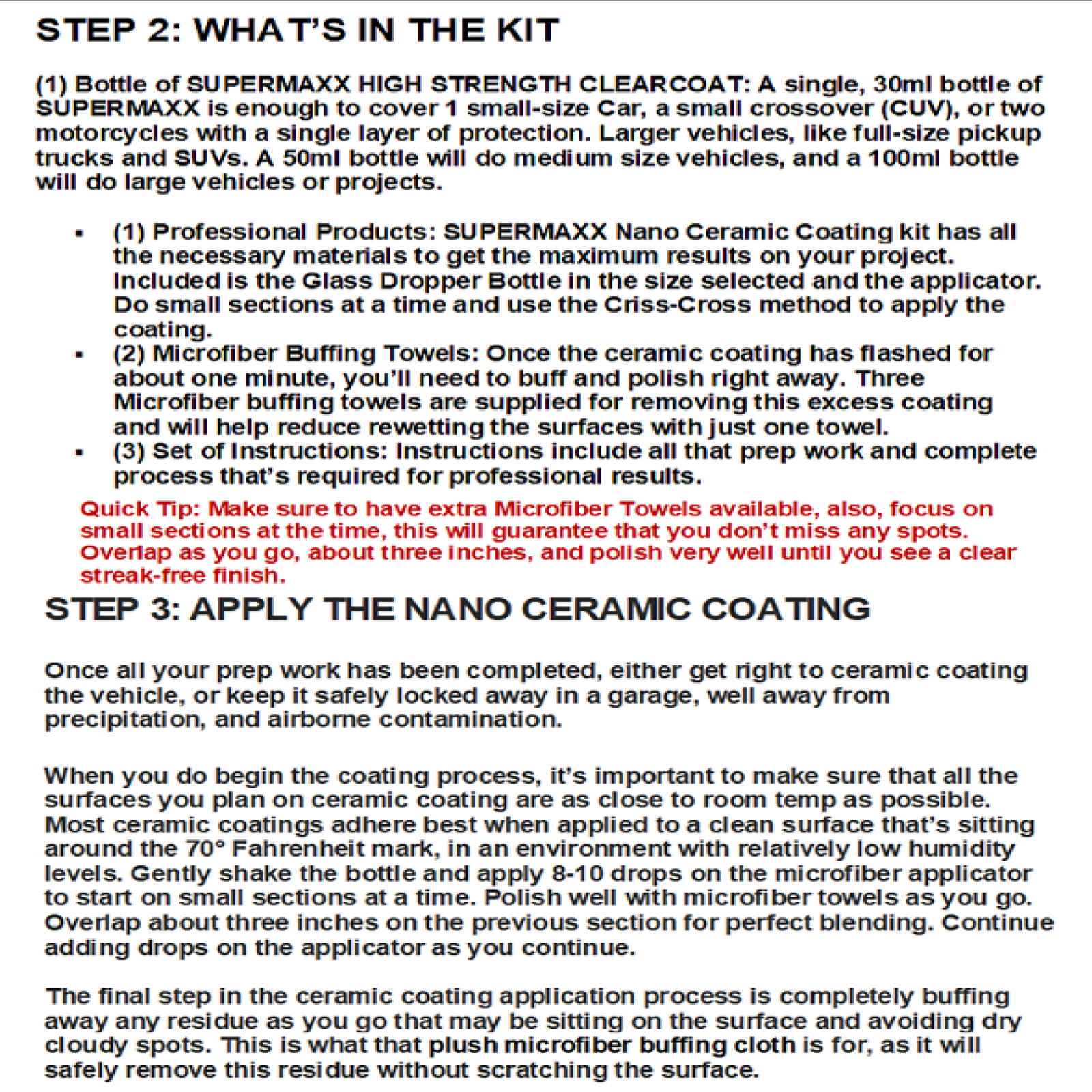 POLYSILAZANE CERAMIC CAR COATING TRICURE TECHNOLOGY PROTECTION 8oz/237ml - KIT