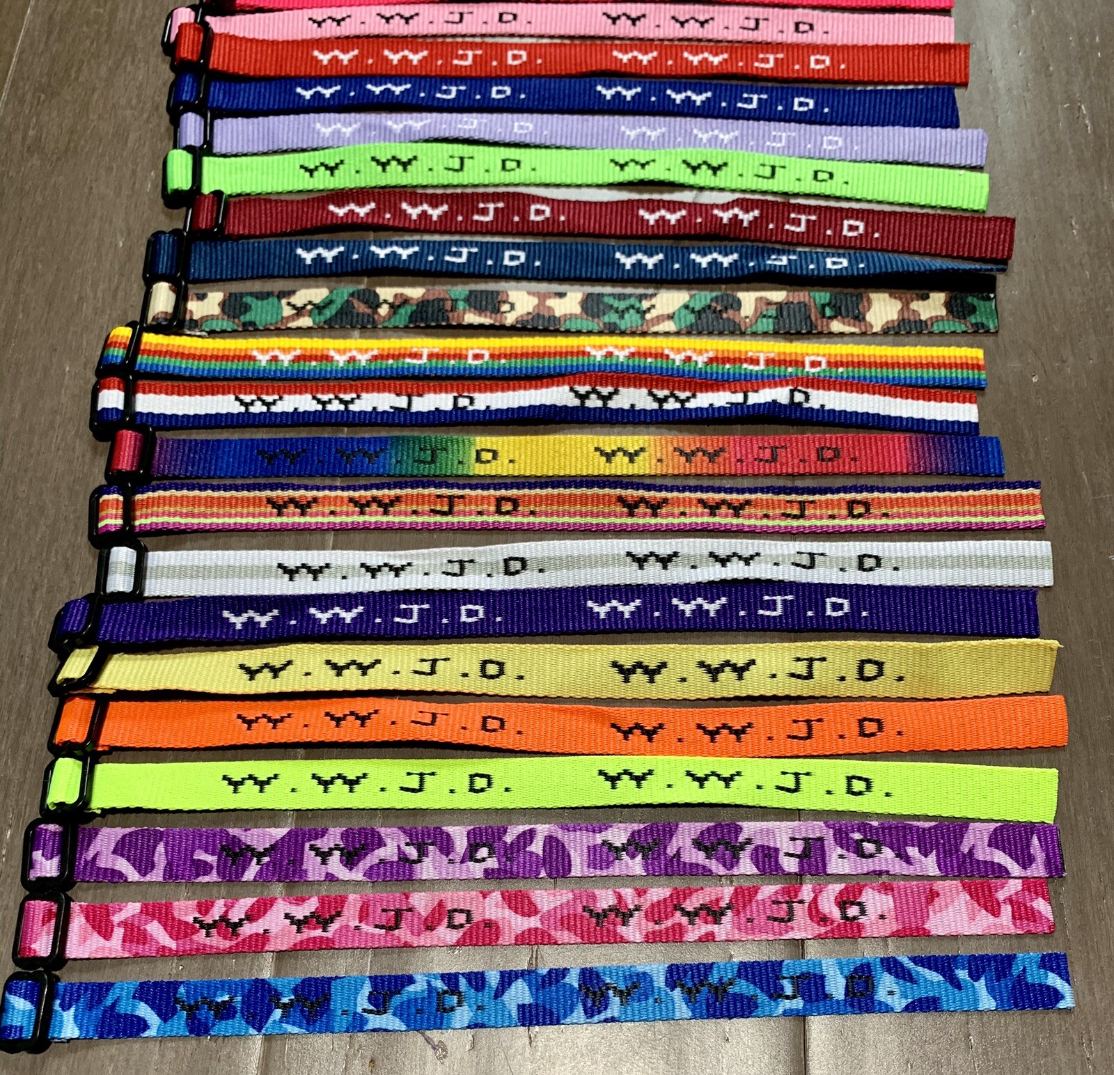 1 Woven Jesus Religious WWJD Bracelets Bracelet Fundraiser Fashion Wristbands