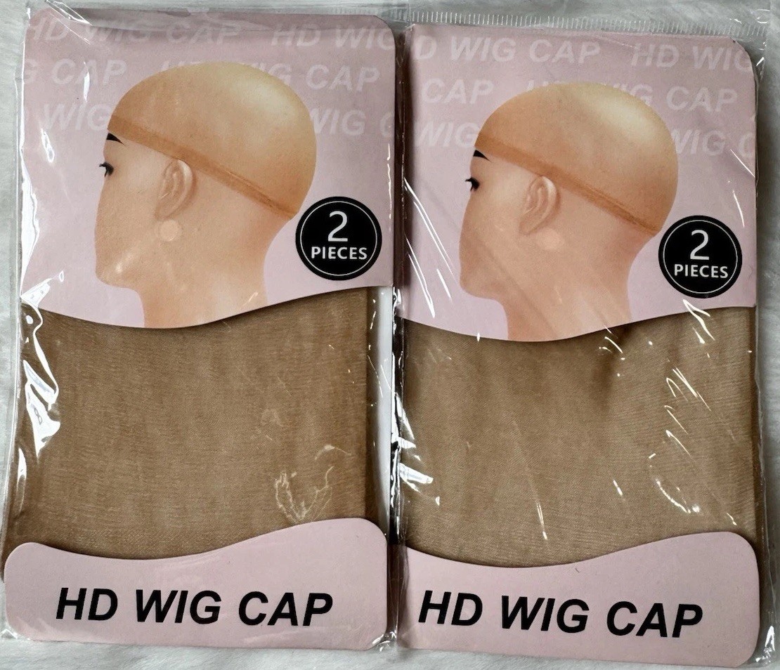 HD Wig Cap for Lace Front Wig Breathable Pack Of Two One Size Fits All Washable
