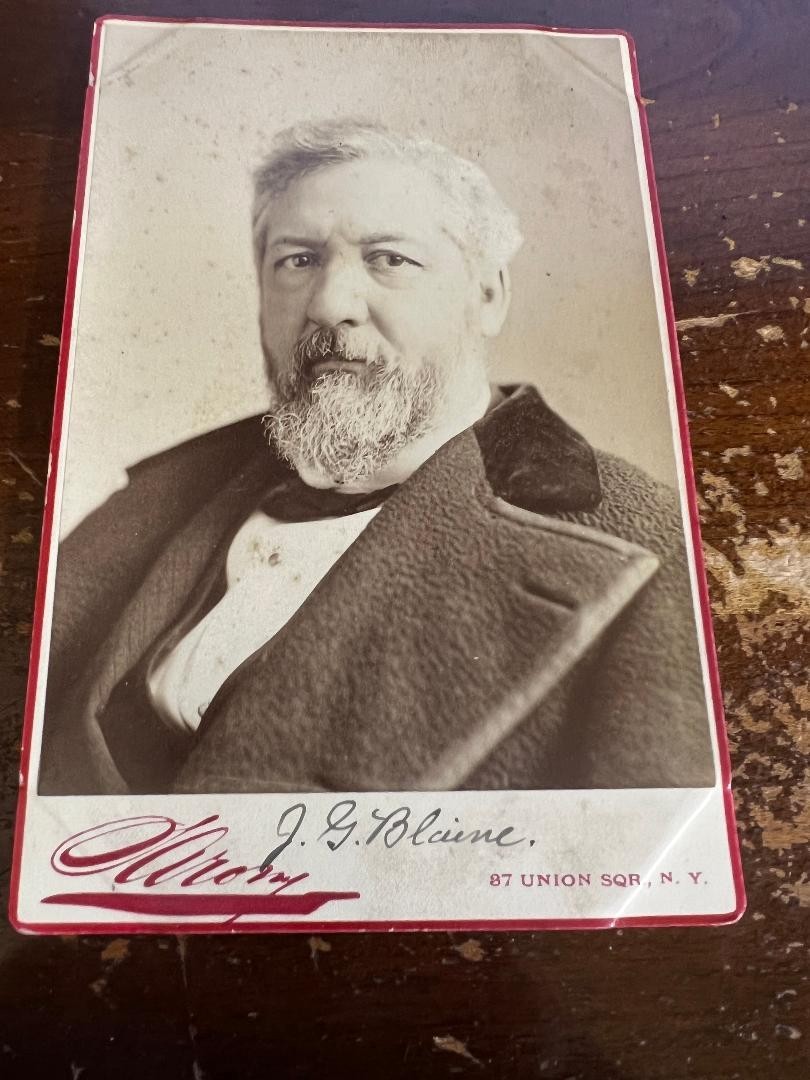 Sarony Cabinet Card of Presidential Candidate James G Blaine