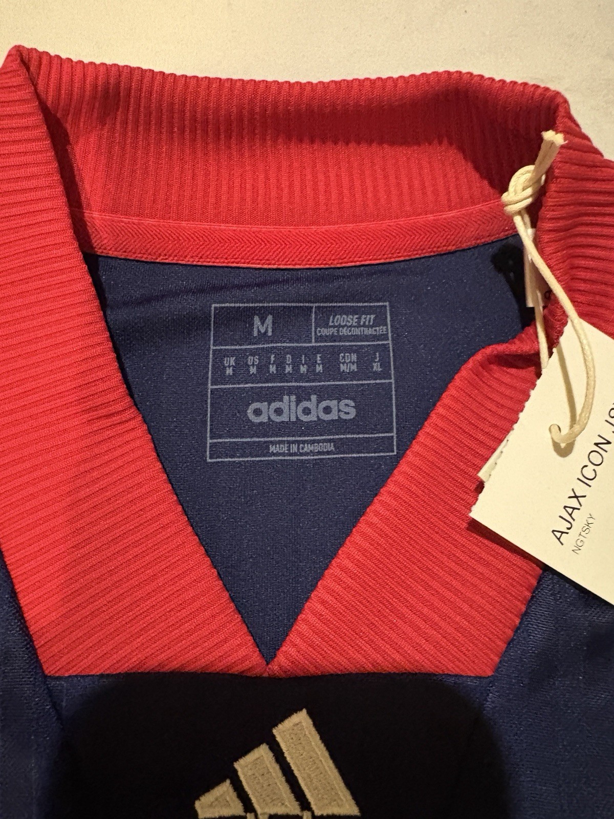 2022/23 Ajax Icons Kit Jersey Adidas Men’s Medium Brand New with Tags Navy Blue