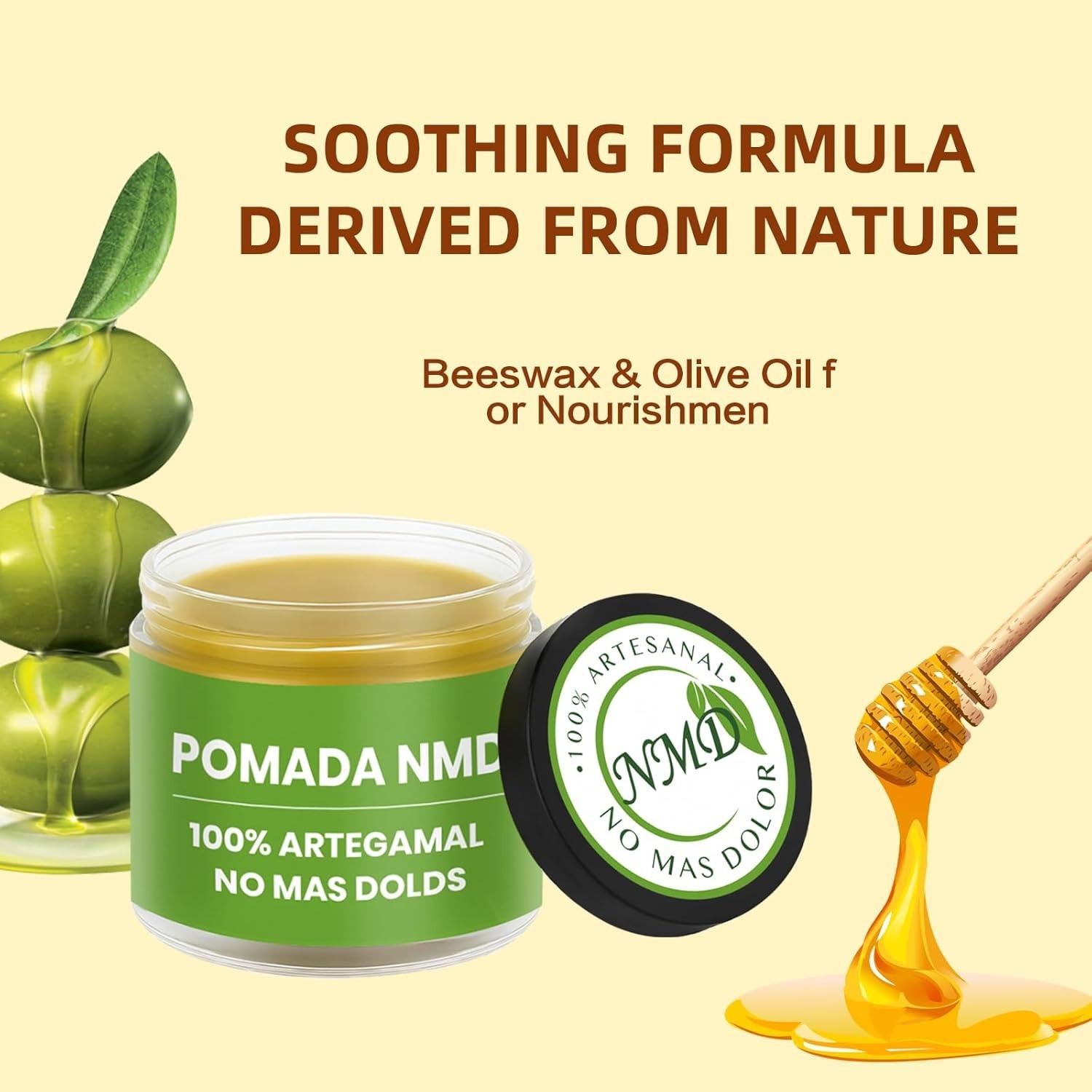 2PCS Pomada NMD,Natural Herbal Artesanal Cream, with Arnica,Olive Oil, Soursop L