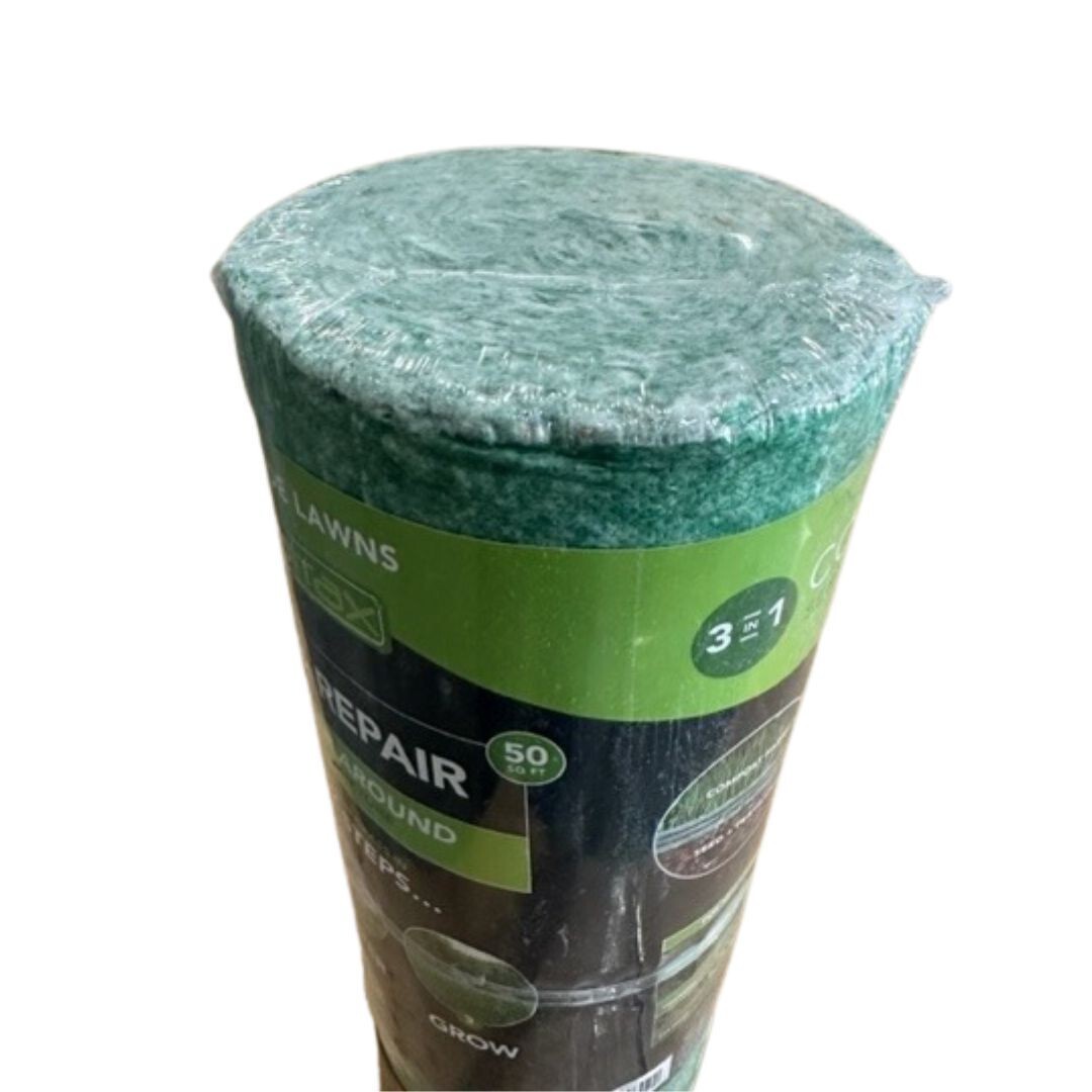 12PK - Biodegradable Grass Seed Mat, Year Round Green - 50 Sq Ft Quick Fix Rolls