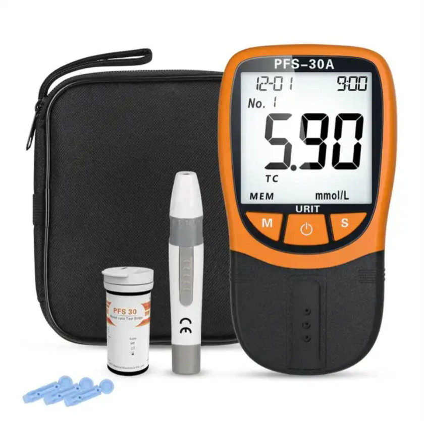 5-in-1 Home Cholesterol Test Kit Blood Lipid Triglycerides Monitor Fast Results