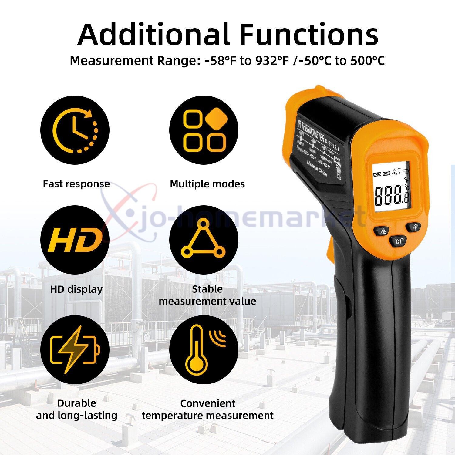 Digital Infrared Thermometer Temperature Gun Laser IR Cooking -50°C-550°C US