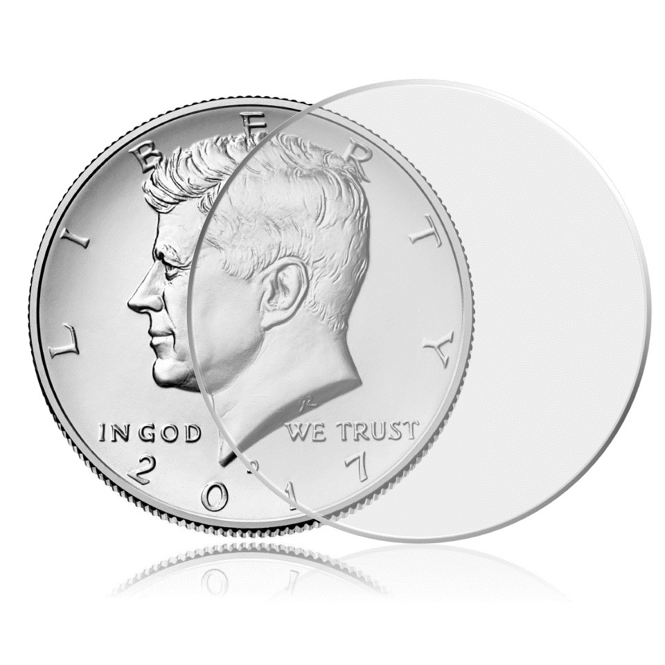 50 coin holders 30.6mm direct fit coin capsules for JFK HALF DOLLAR