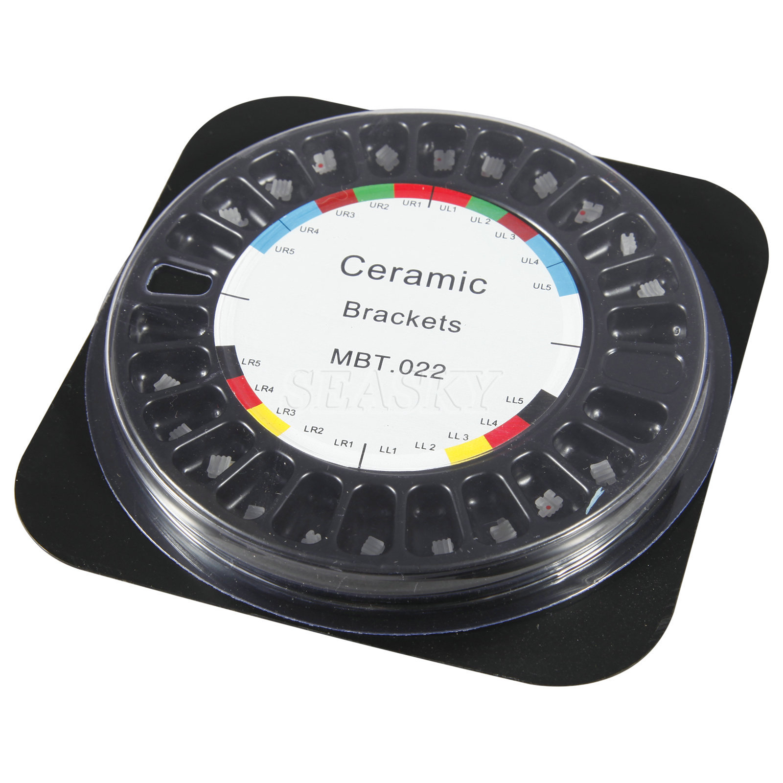 10 Packs Dental Orthodontic Bracket Braces Ceramic MBT 022 with 3-4-5 Hooks