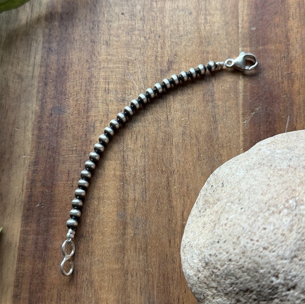 Necklace Length Extender Sterling Silver Pearls Bead 4mm 4 Inch Lobster