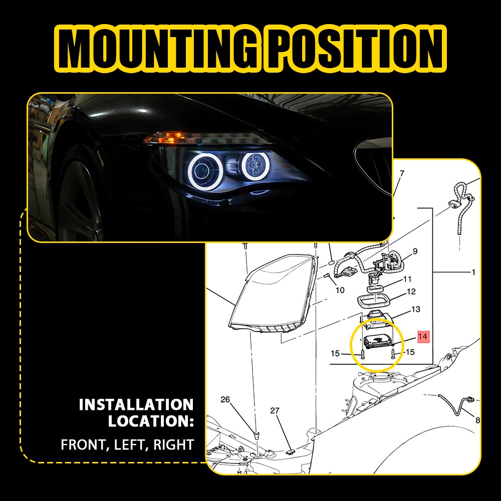 For 2006-2011 Cadillac DTS Xenon HID Headlight Ballast Module 25806714 w/ Bulb