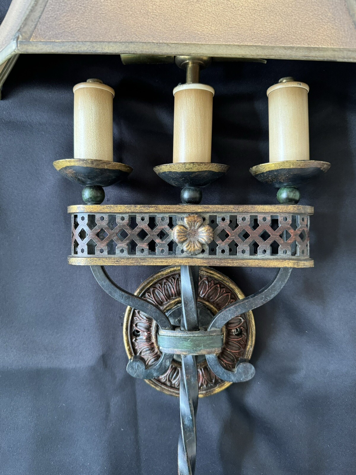 SINGLE - Fine Art Lamps Chateau Mediterranean Tudor Rustic Iron Wall Sconce 29”