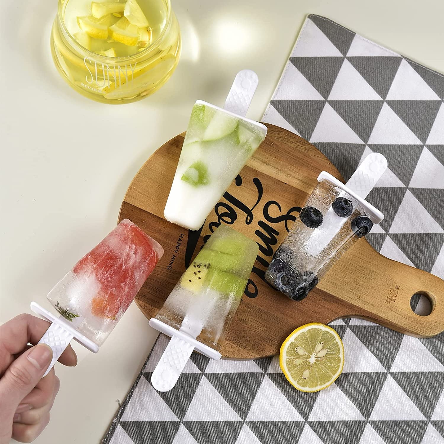 Silicone Ice Pop Molds 6-Well Easy Release, BPA Free Silicone Ice Cream Mold