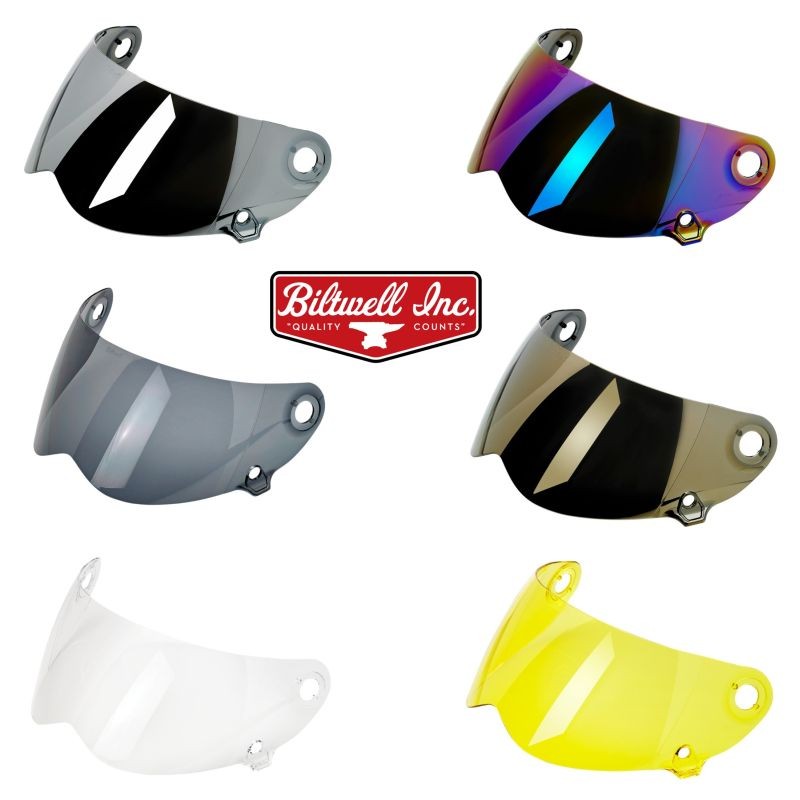 Biltwell Lane Splitter Gen 2 Replacement Face Shield Helmet - Pick Color