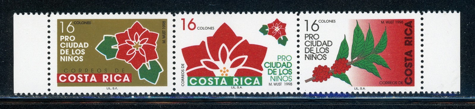 COSTA RICA MNH: Scott #RA117 "1998" Postal Tax Series #2 $$