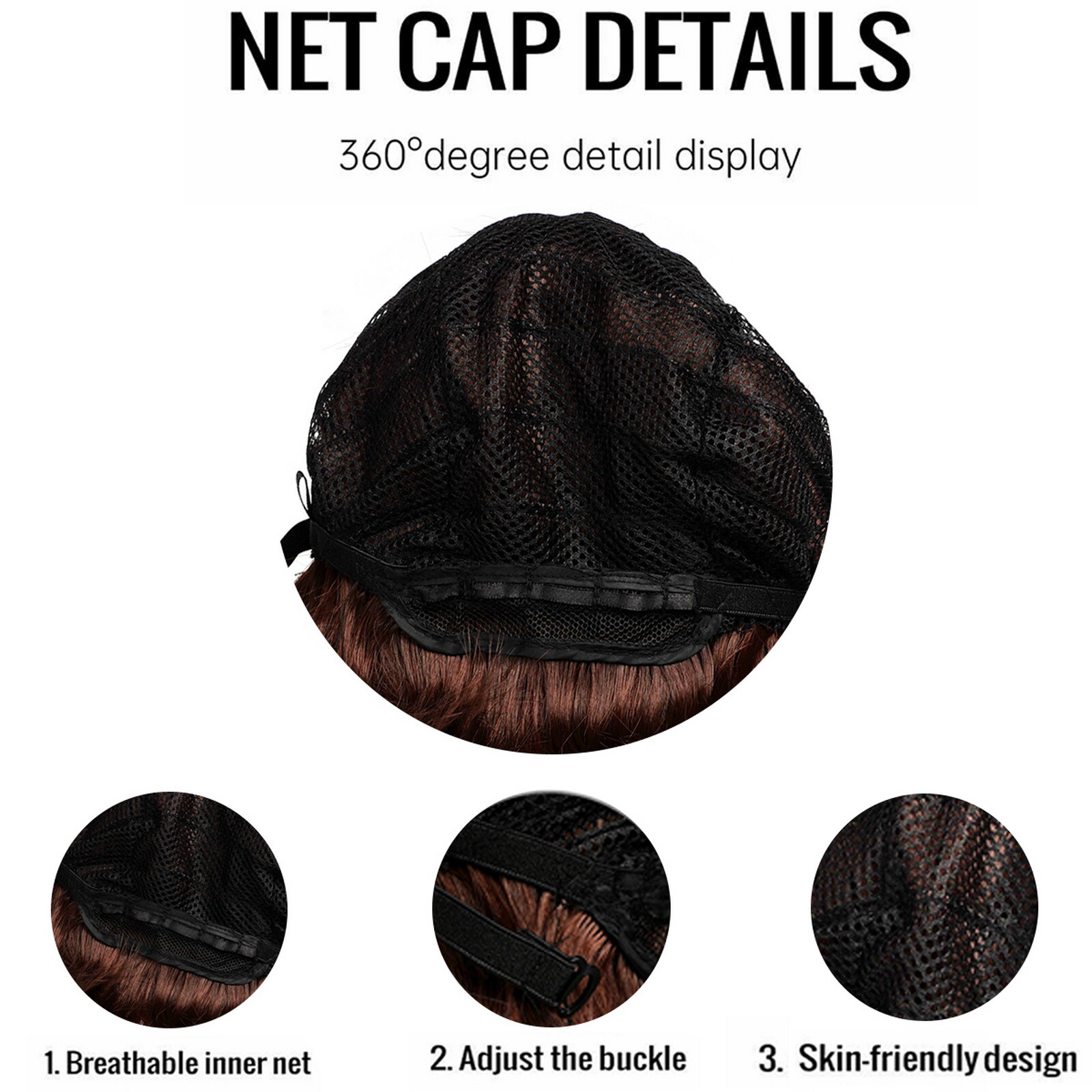 Synthetic Brunette Wig for Girl|Shoulder Length Brown Wig for Daily Use