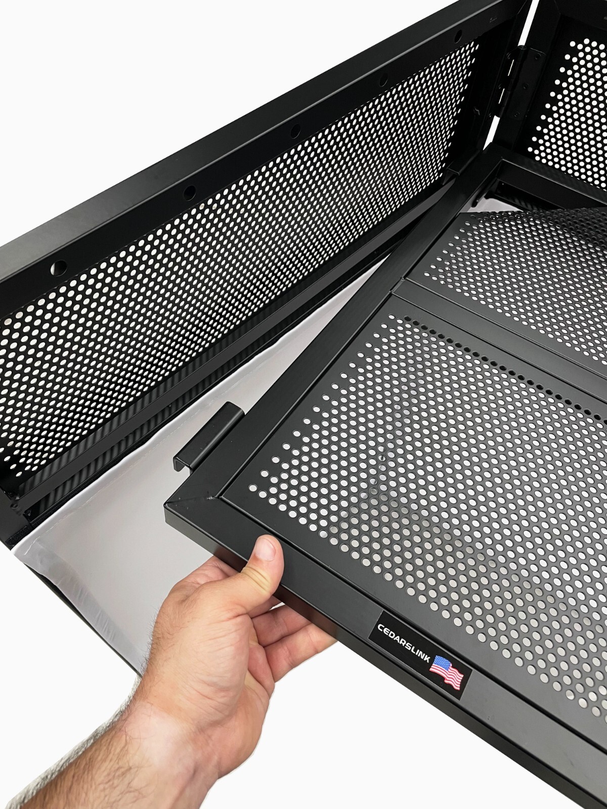 Jumbo 53" Wide DJ Event Facade White/Black Scrim Booth Two Top Corner Table Tops