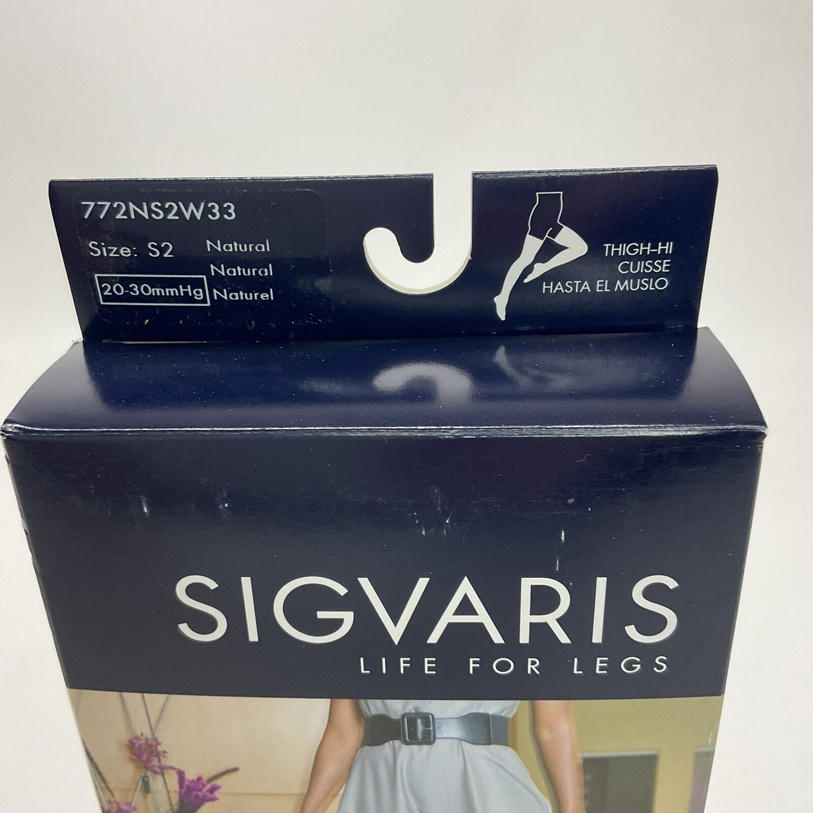 Sigvaris Transparent 20-30 mmHg Medical Compression THIGH HIGH Stay Up Band S2..