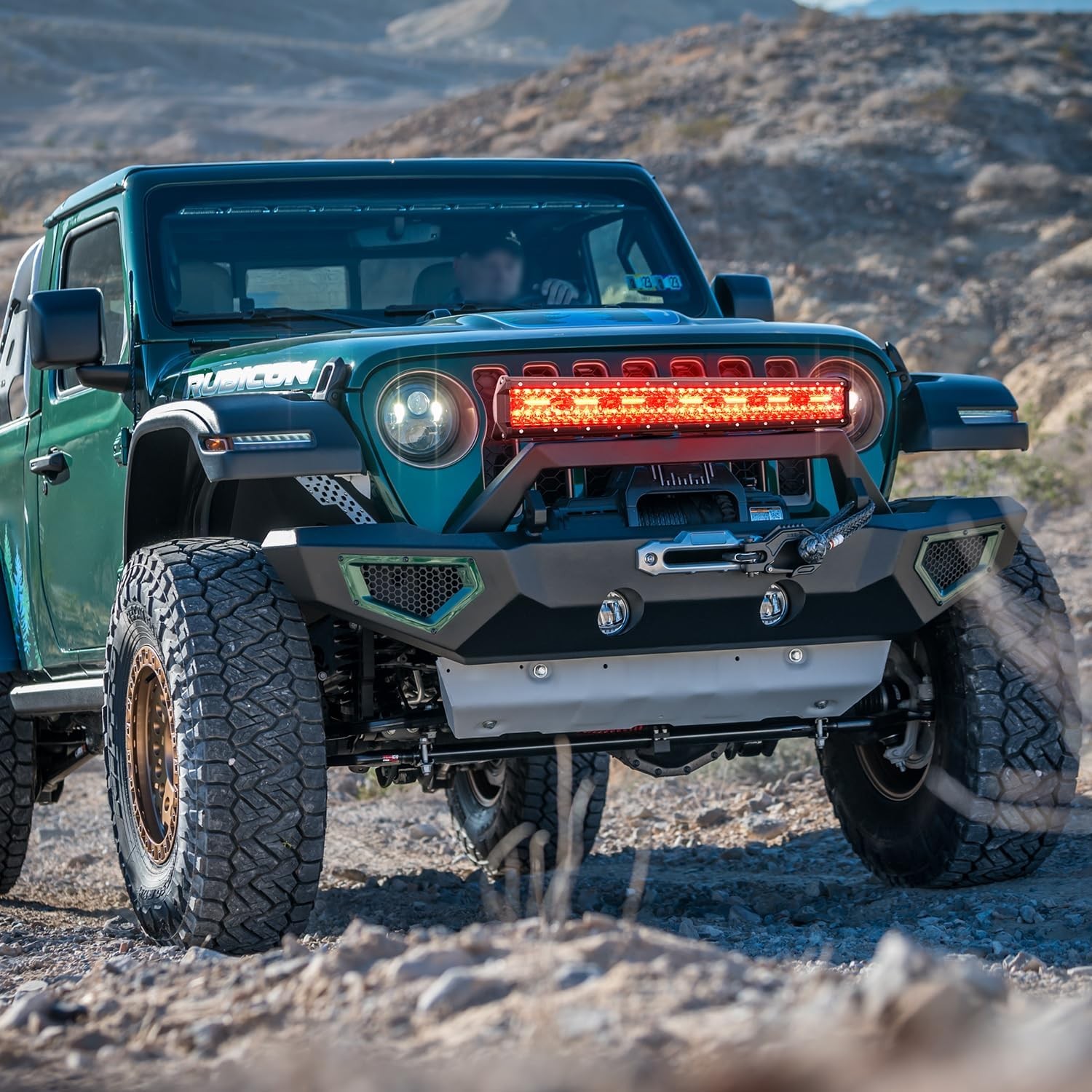 Nilight 20 Inch LED Light Bar Red Triple Row 420W Spot Flood Combo 42000LM