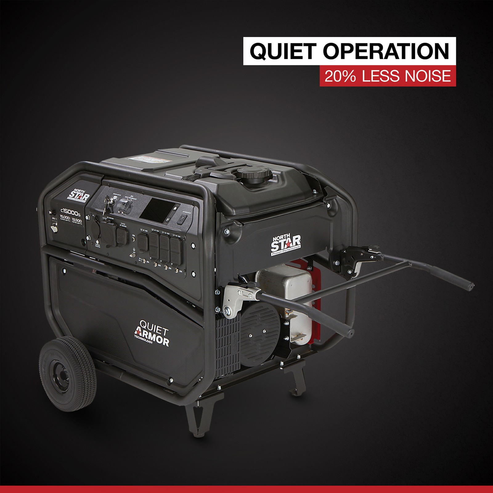 NorthStar Quiet Armor Commercial-Grade Portable Generator, Honda GX690 V-Twin