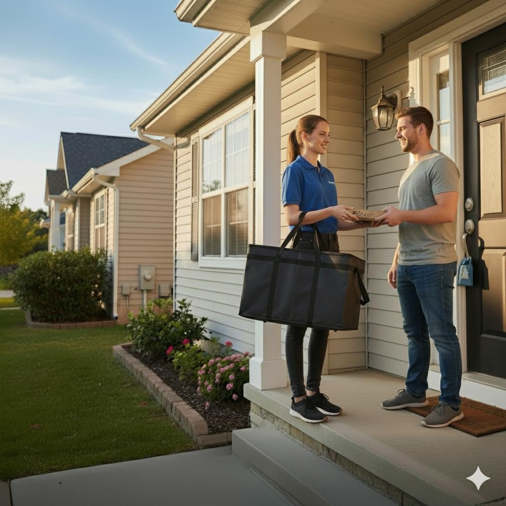 Insulated Food Delivery Bag, XXXL Insulated Reusable Grocery Cooler/Hot Bags, To