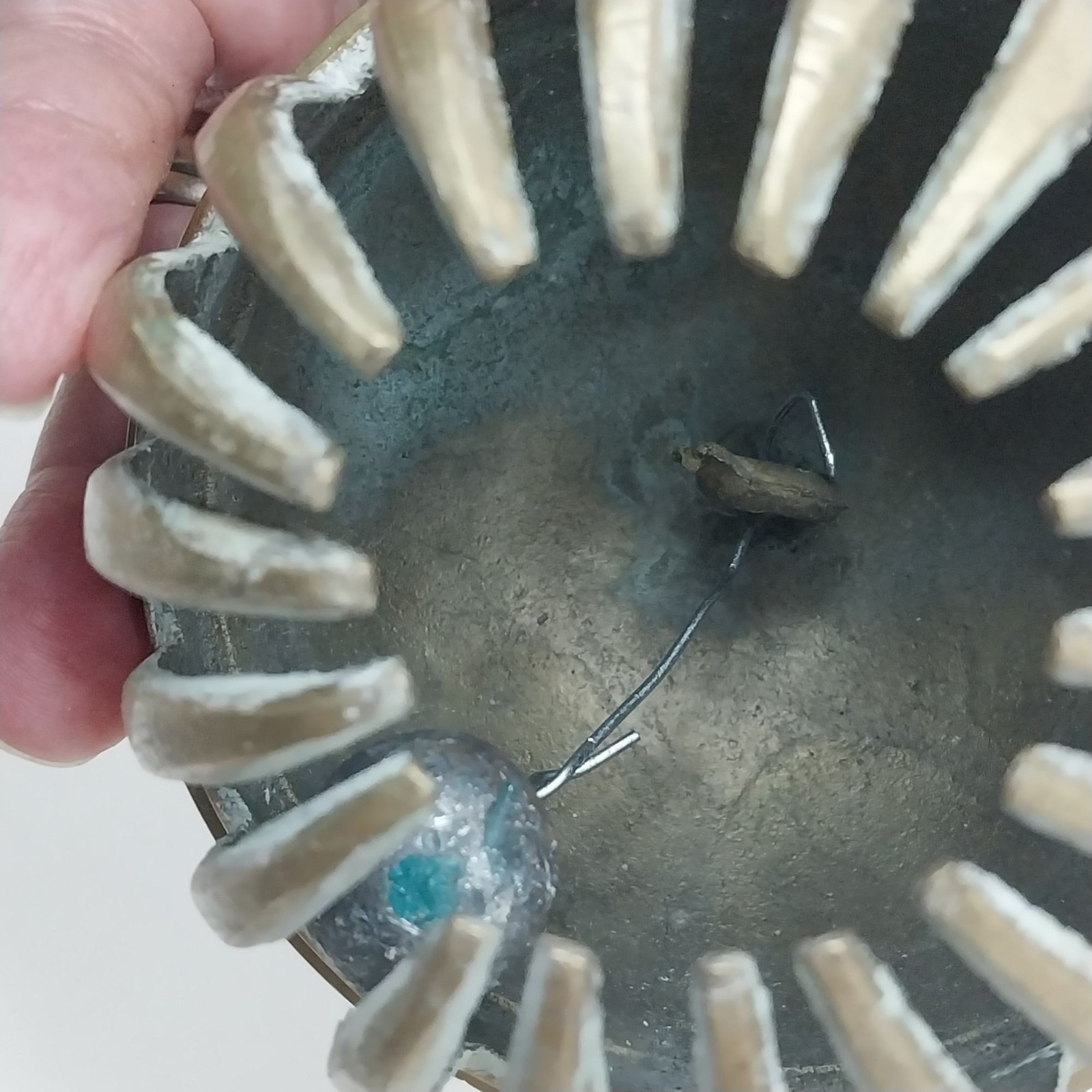 Vintage Brass Etched Elephant Claw Bell with Clapper Indian