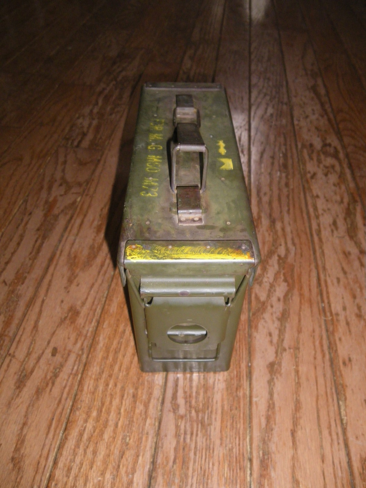 Vintage US Military Army Ammo Metal Box Can 200 Cartridges 7.62MM M13 Nice Clean