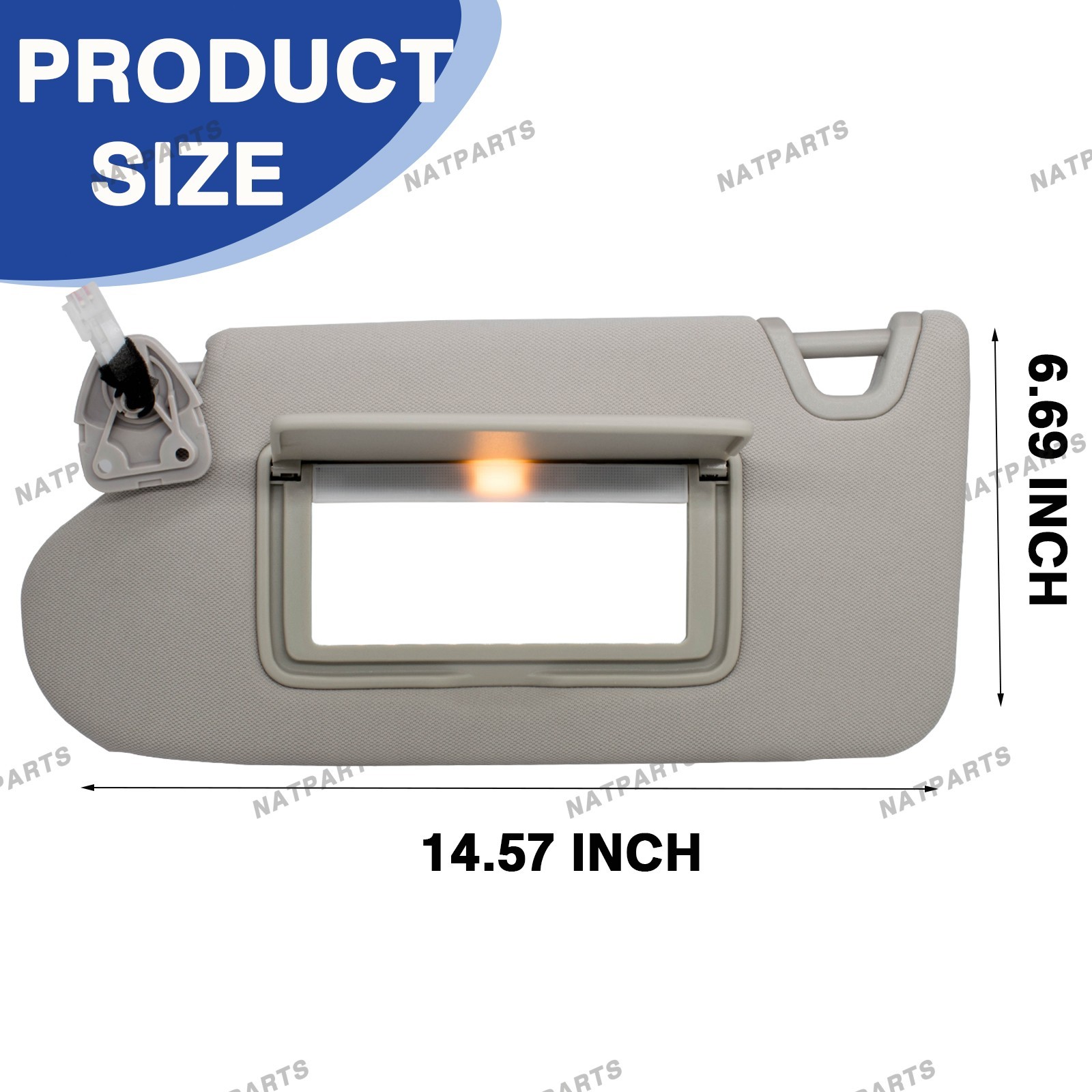 Left Driver Side Sun Visor W/ Light For 2013-2018 Nissan Altima 96401-3TA2A