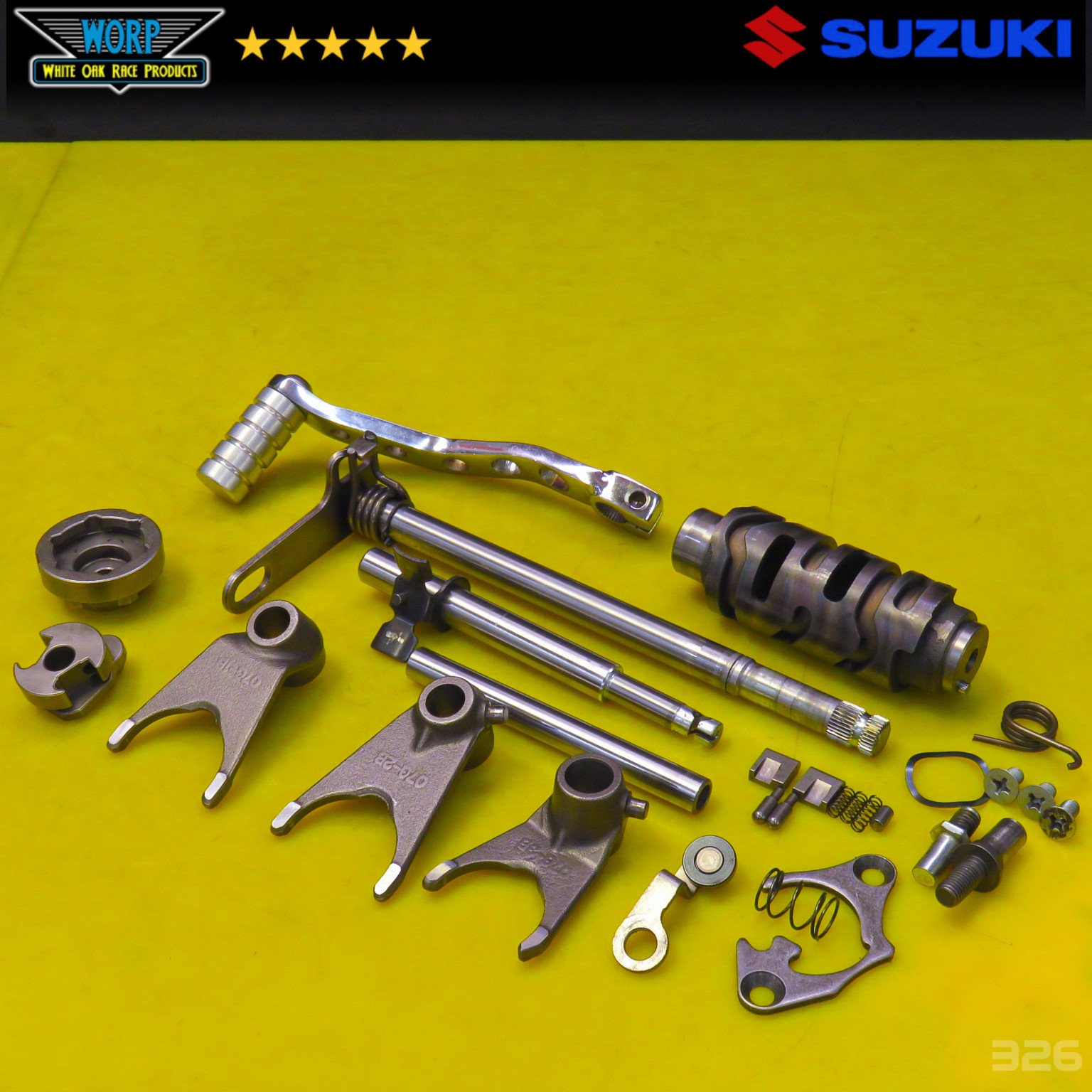2003 SUZUKI QUADSPORT LTZ400 KFX TRANSMISSION SHIFT FORKS DRUM PEDAL SHAFT
