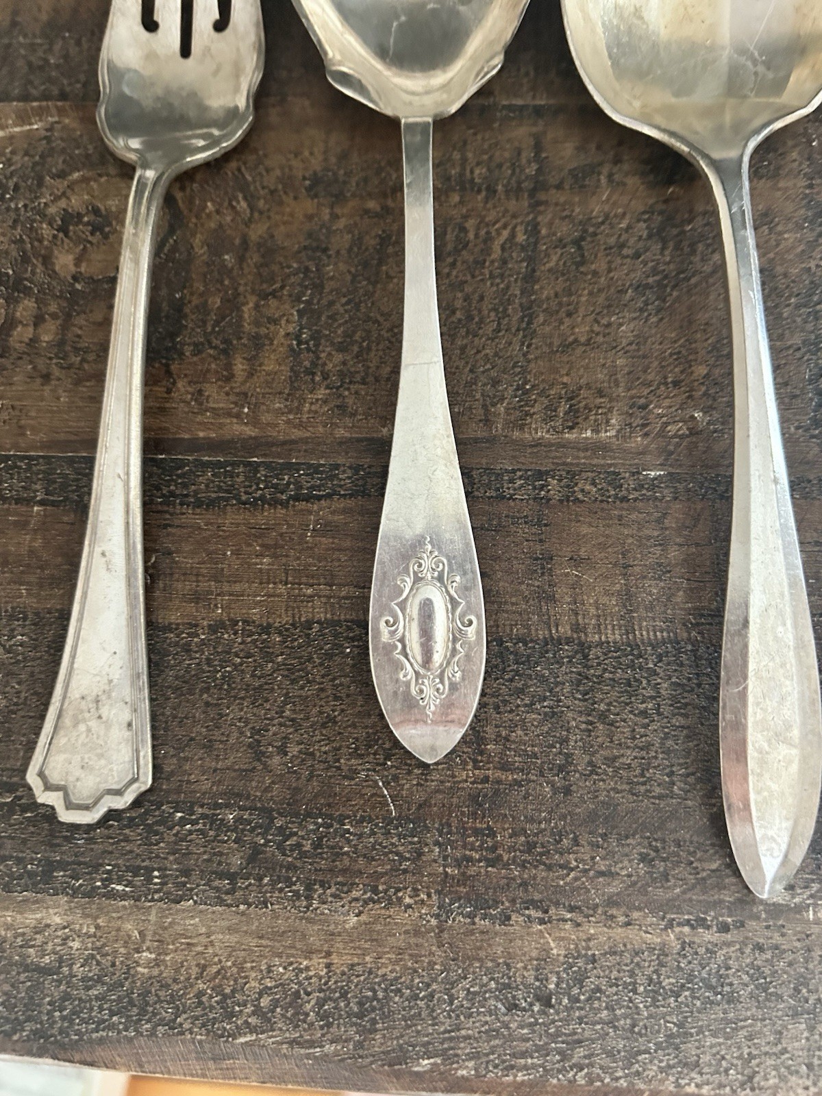 VTG Silverware Lot Flatware Silver Plate Utensils Mixed Lot Of 8