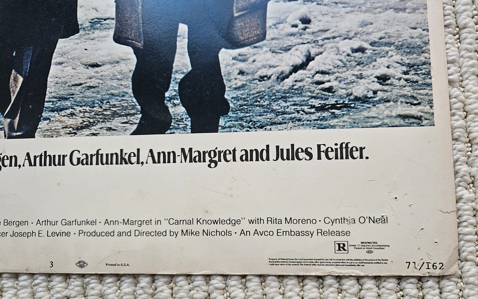 Carnal Knowledge 1971 six orig US 11x14 lobby cards Art Garfunkel Jack Nicholson