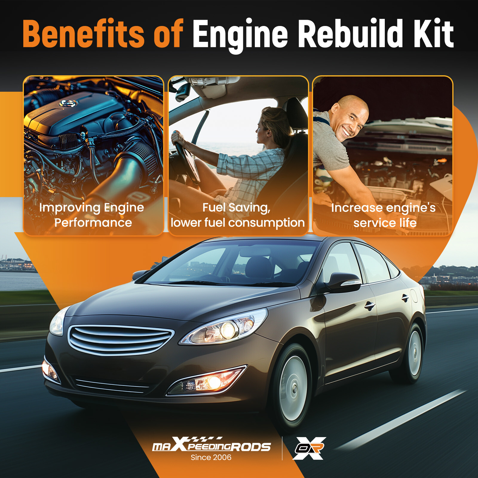 G4NA Engine Rebuild Kit Crankshaft Piston For 2013-2018 Hyundai 2012-19 Kia 2.0L