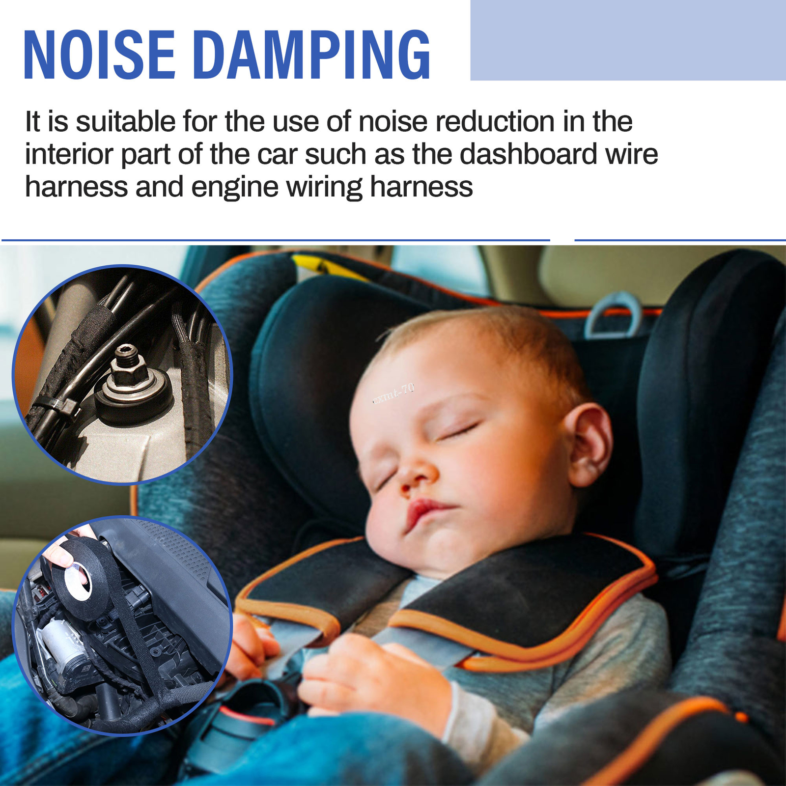 2 Rolls Wire Harness Tape Felt Cloth High Temp Electric Insulation Adhesive Tape