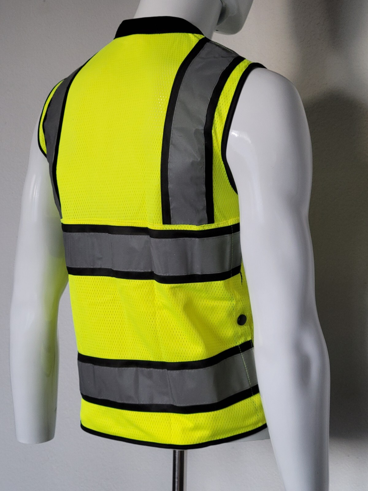 FX Green Surveyors Safety Vest with Zipper, Large Plan Pocket