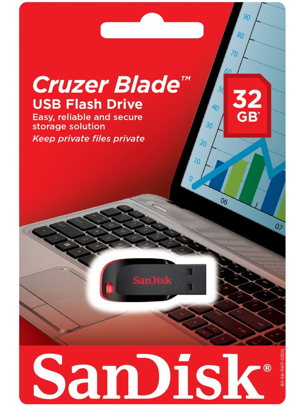 SanDisk Cruzer Blade USB 32GB Flash Drive SDCZ50-032G-A11