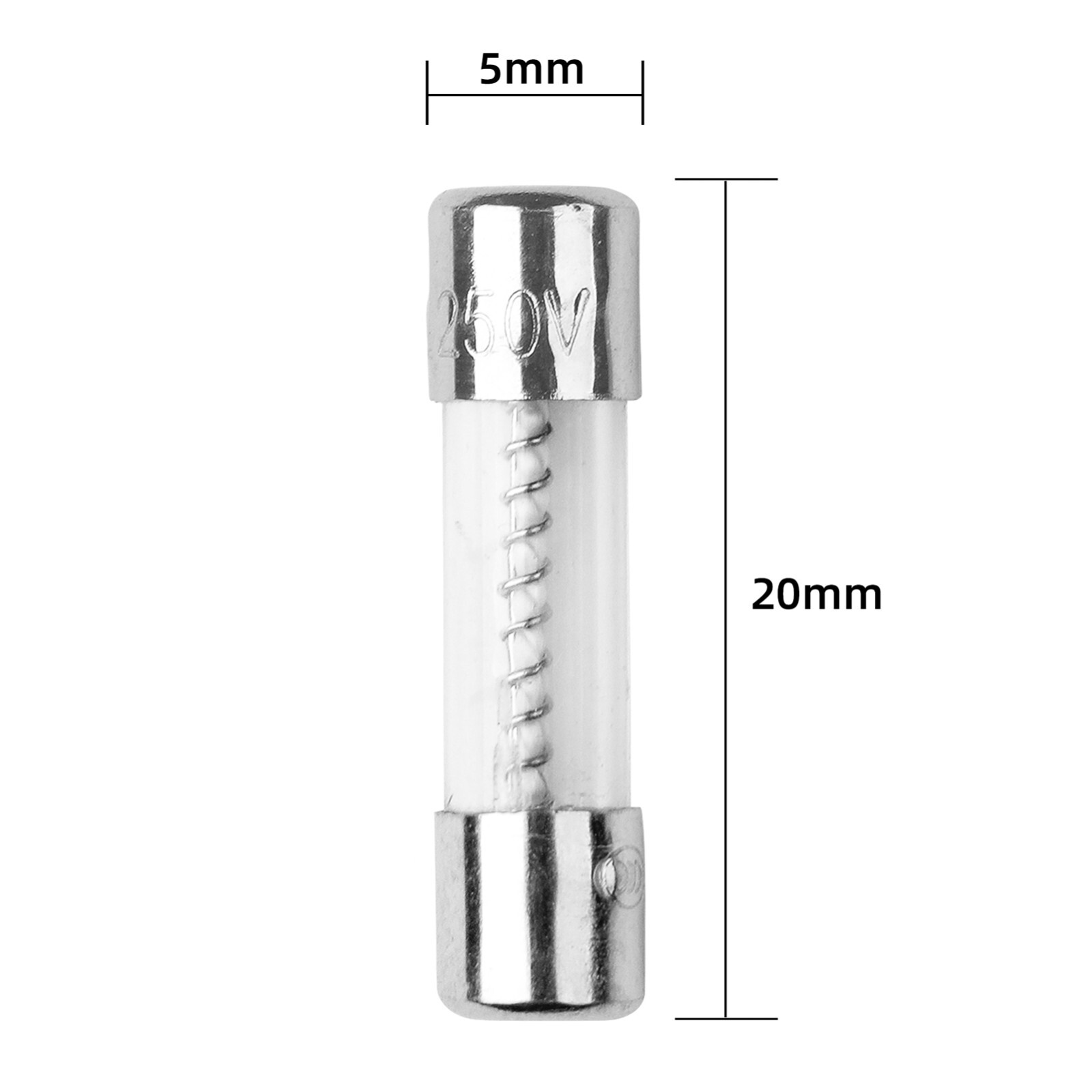 10Pcs 3.15A 250V SLOW Blow Glass Fuse 5X20mm T3.15AL250V Time-Delay Fuse