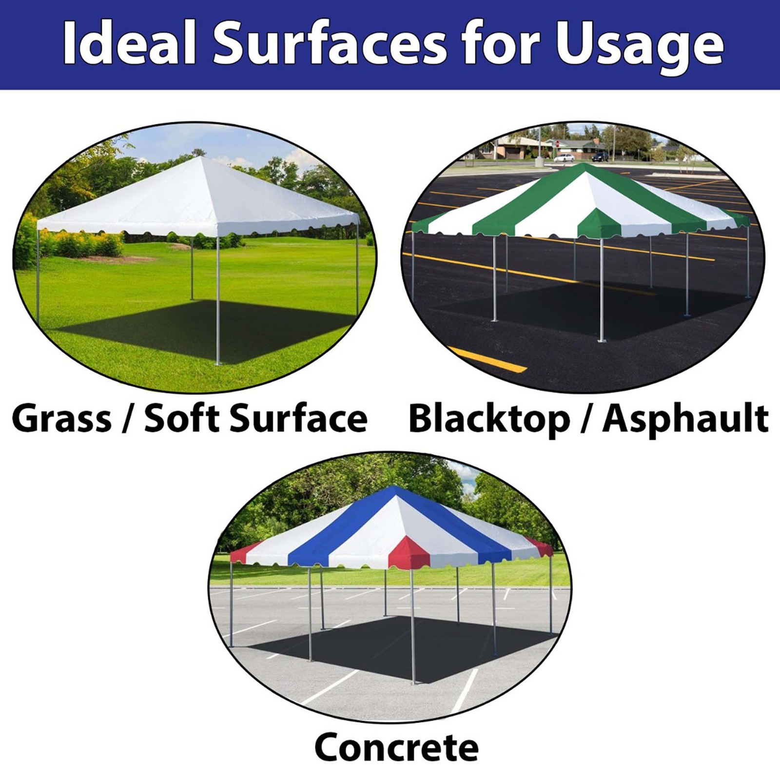 Commercial Frame Tent 20x20 White PVC Vinyl Canopy Waterproof Event Party Gazebo