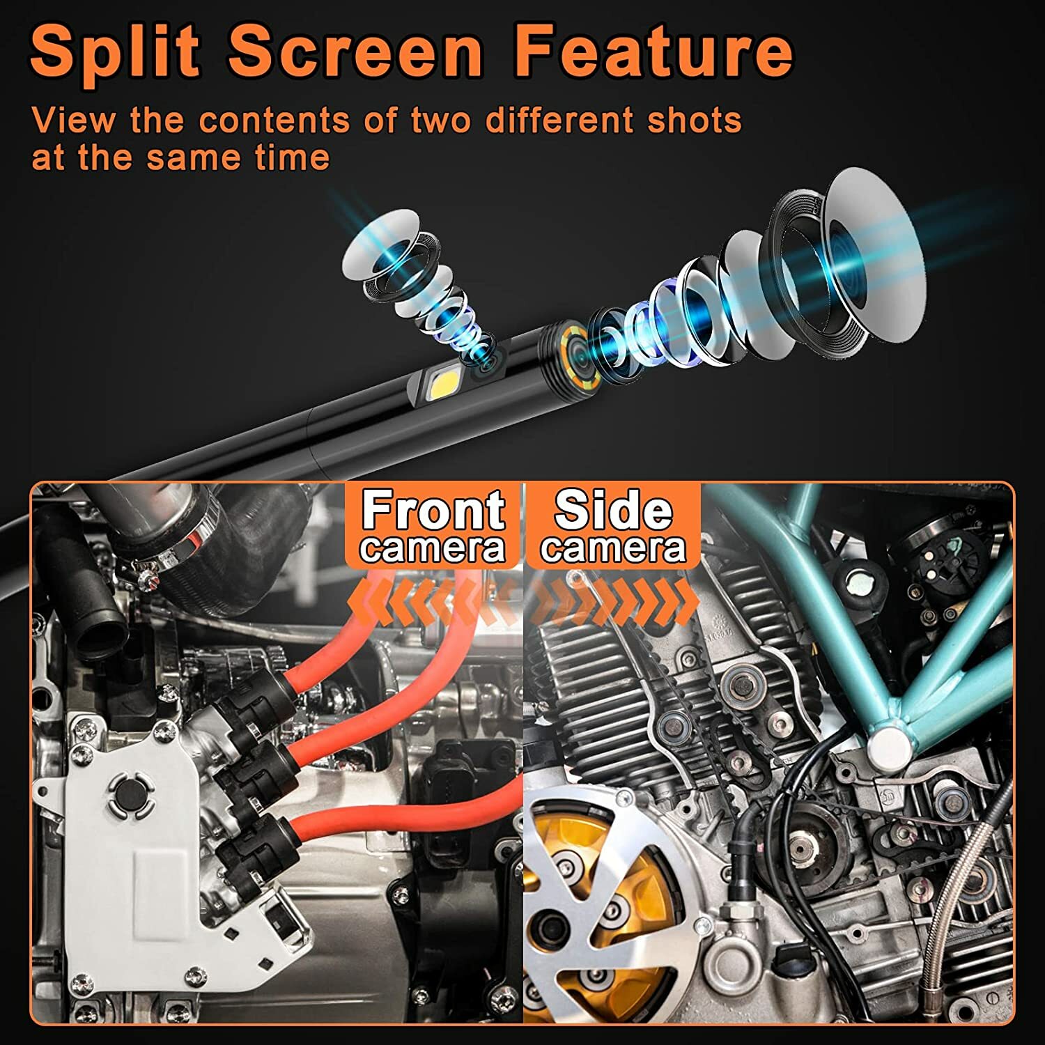 1080P Pipe Inspection Camera Endoscope Video Sewer Drain Cleaner Waterproof USB