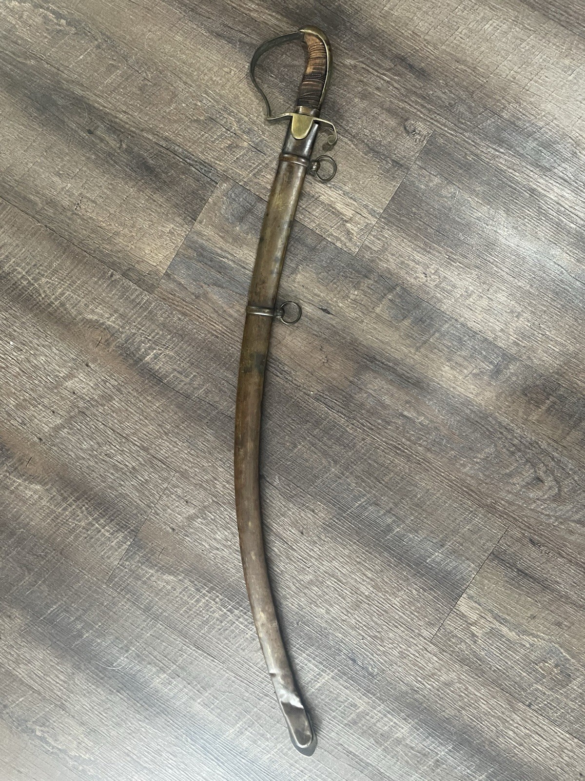 Vintage Original US War Of 1812 Sword With Brass Scabbard