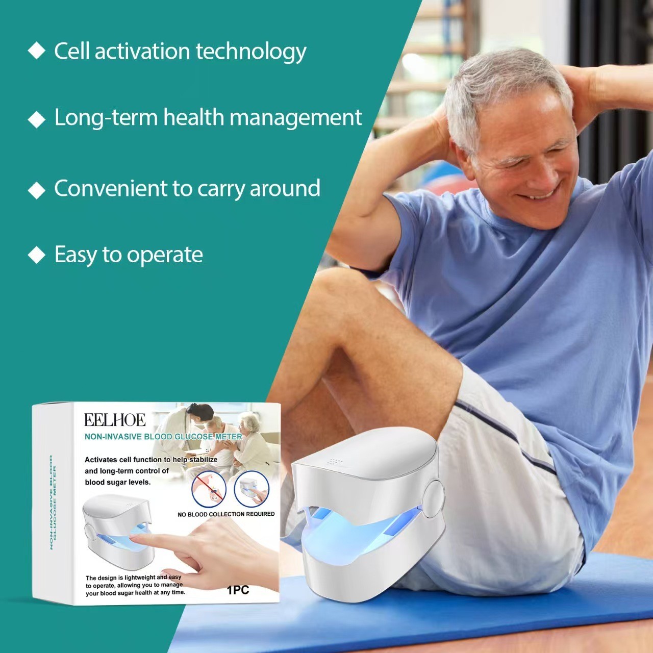 Non-Invasive Laser Device Relieve Blood Sugar Portable Body Care Instrument New