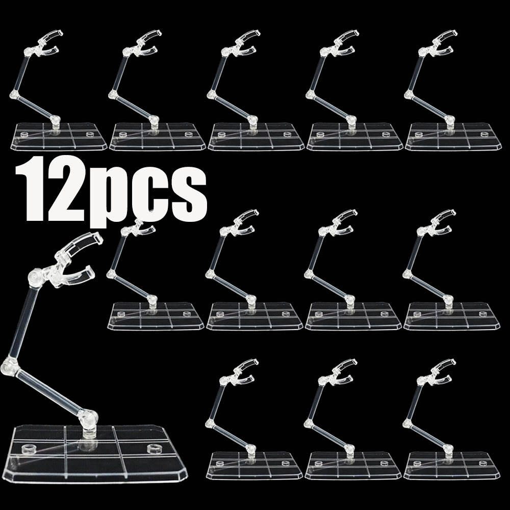 12Pc HG144 Adjustable Action Figure Display Holder Base Doll Model Support Stand