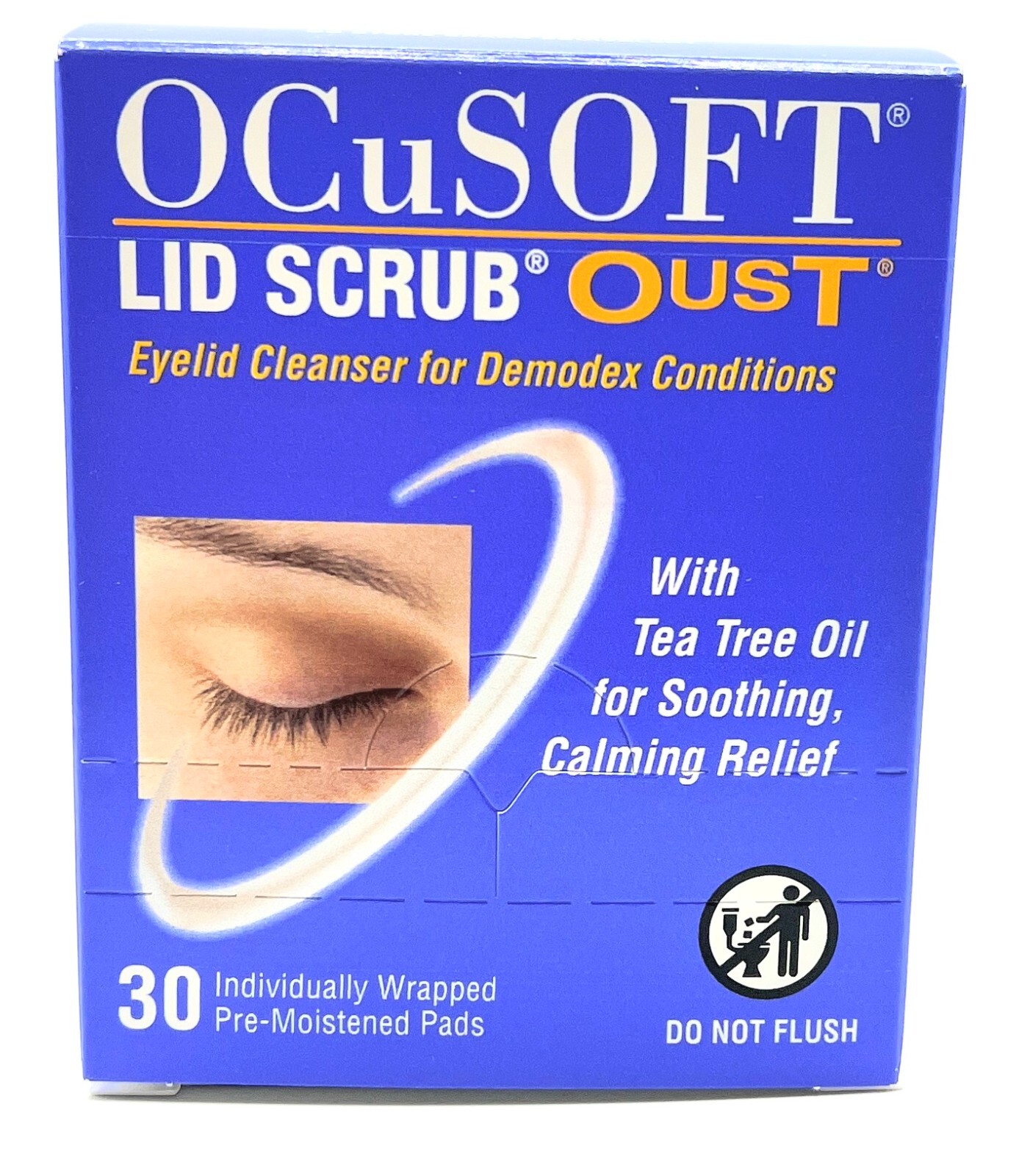 AUTHENTIC & NEW - OCUSOFT - LID SCRUB OUST - PRE-MOIST PADS - 30 CT (EXP. 09/28)