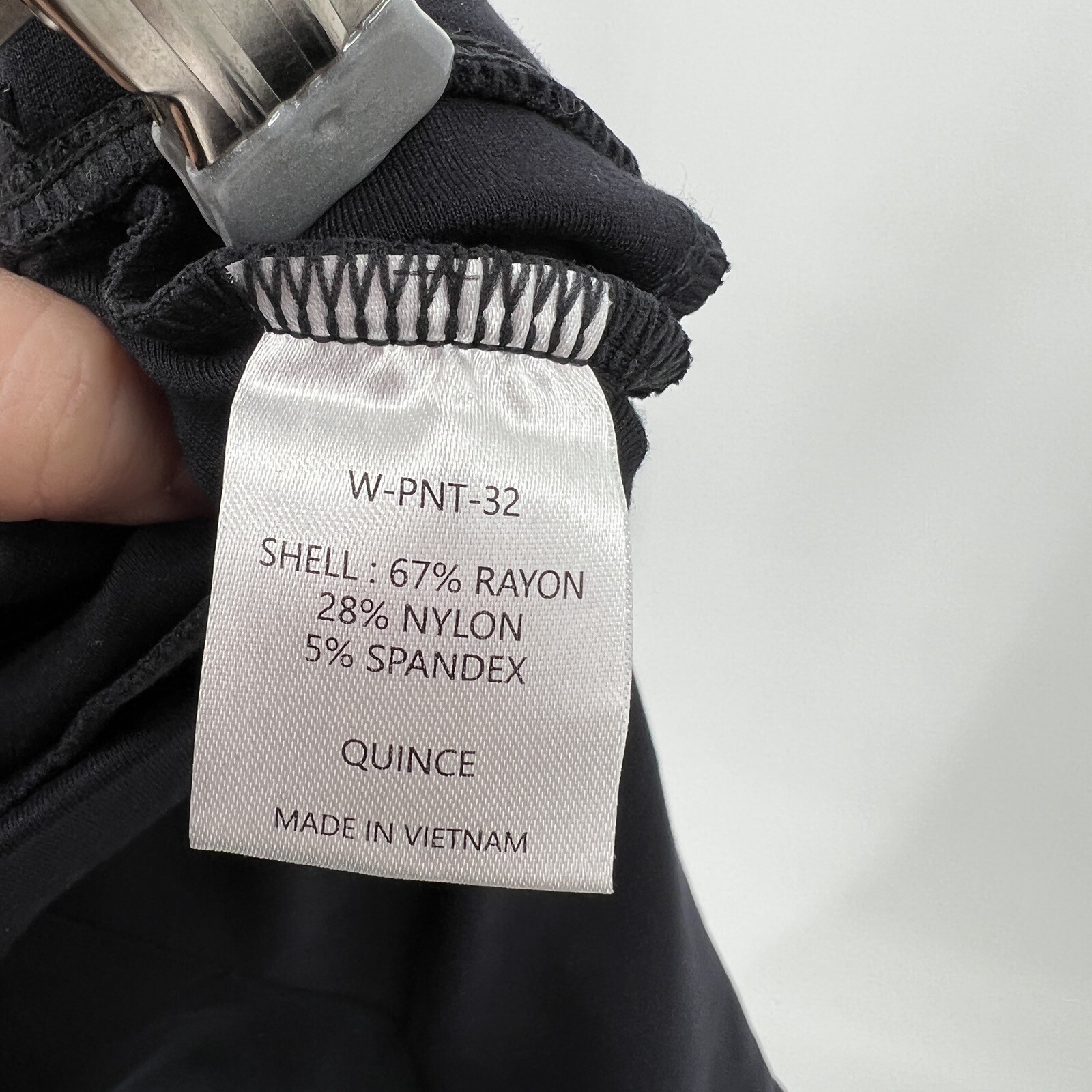 Quince Women's Black Ultra-Stretch Ponte Pants Straight Leg M Petite 28" NWT