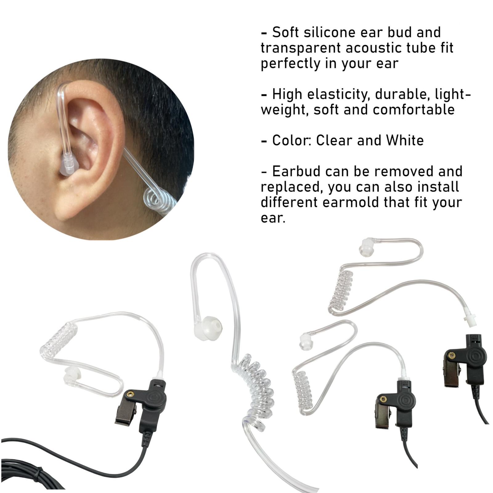Earpiece Headset for Motorola XPR3300e XPR3300 XPR3000 XPR3500 XPR3500e radio